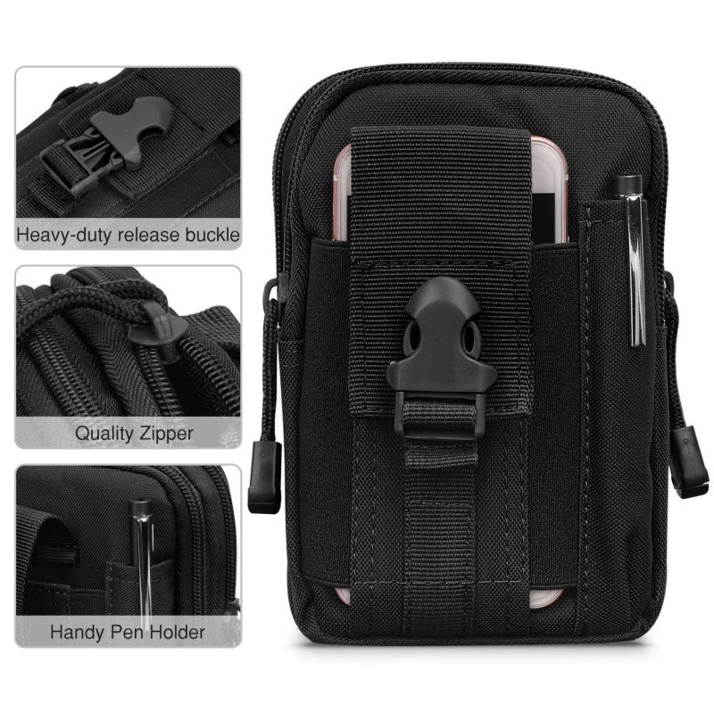 Тактическая Сумка Molle EDC, наружная поясная сумка 1000D, многофункциональная сумка для гаджета, поясная сумка с ремнем для треккинга, кошелек