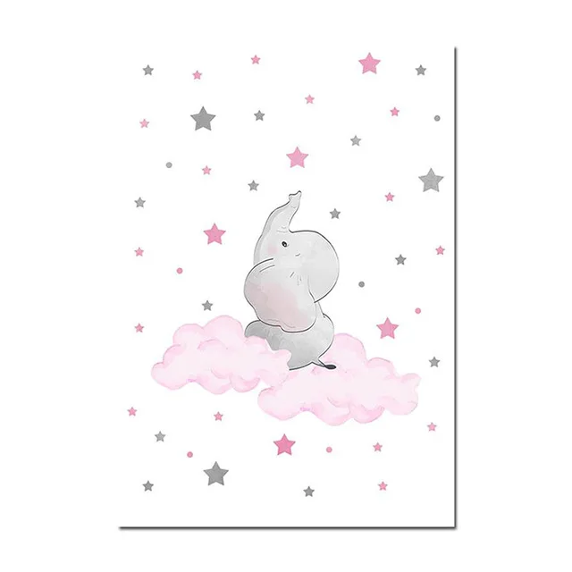 Маленькая звезда для маленькой девочки Декор комнаты настенная живопись холст