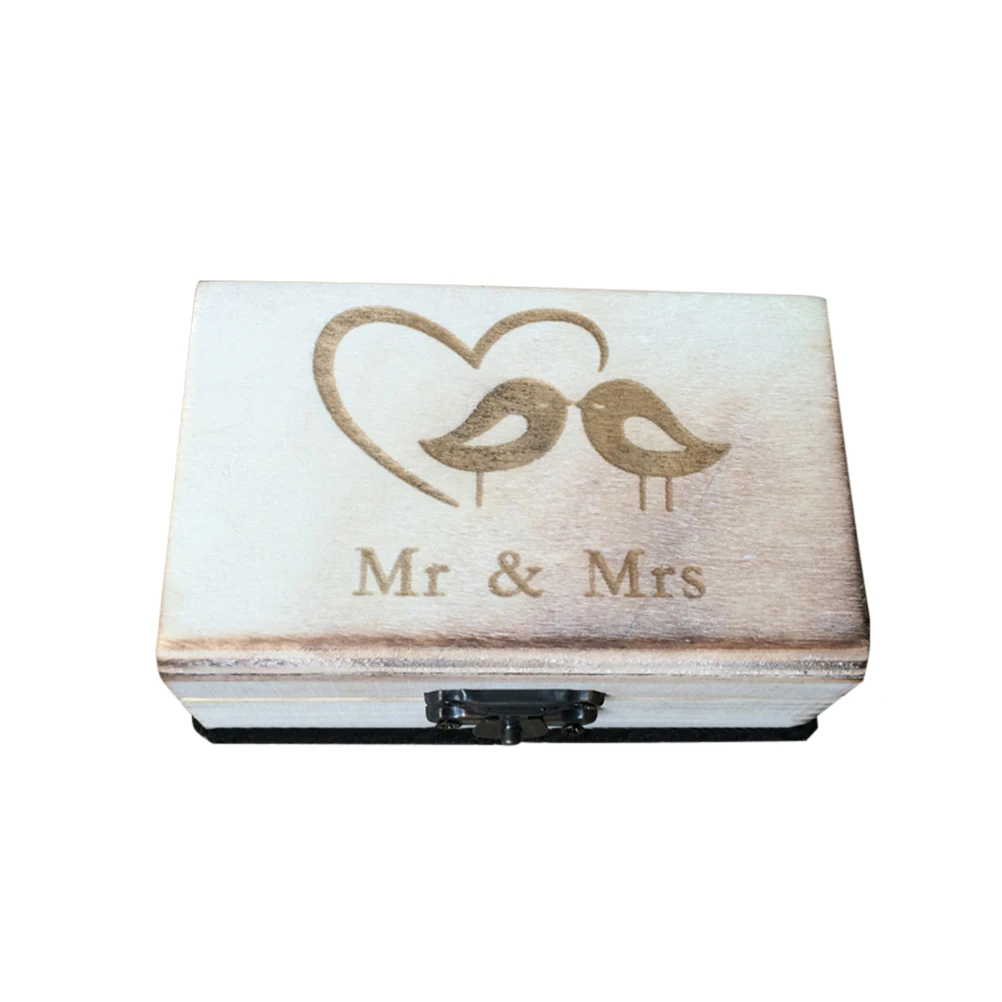 PIXNOR Mr & Mrs деревянная коробочка для кольца деревенские обручальные Обручальные