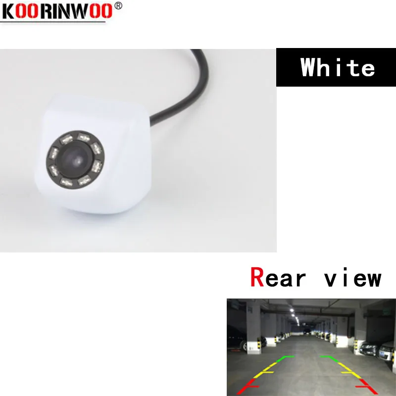 Rear View camera Koorinwoo Универсальный Автомобильный 8 светодиодов фары автомобиля передний и задний вид камера Авто HD резервный Обратный парковочная камера водонепроницаемый 12 В - Название цвета: Rear View camera