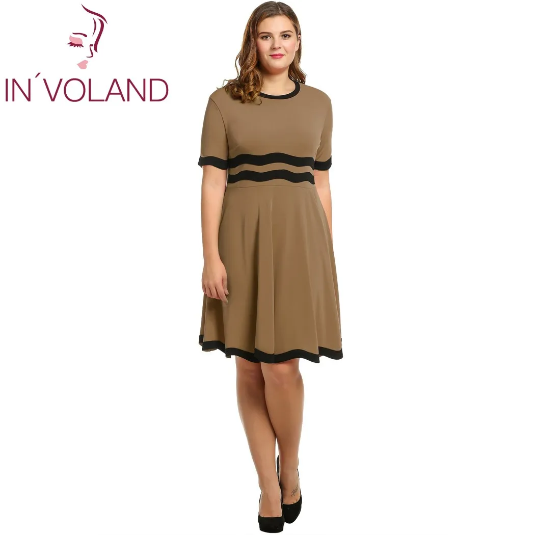 Женское Повседневное платье IN'VOLAND вечерние лоскутные платья пуловеры больших