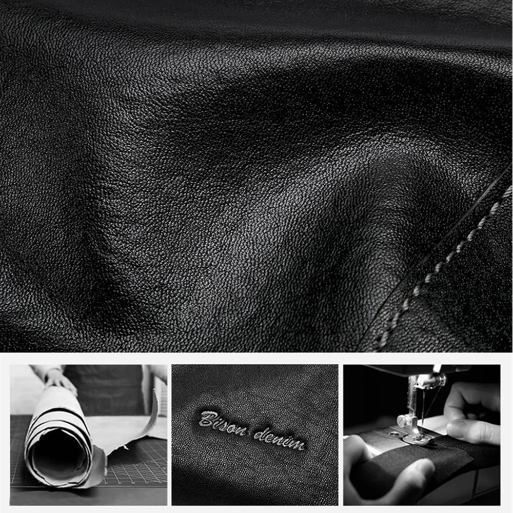 BISON DENIM коровья кожа кожаный клатч сумки для мужчин натуральная длинный карман