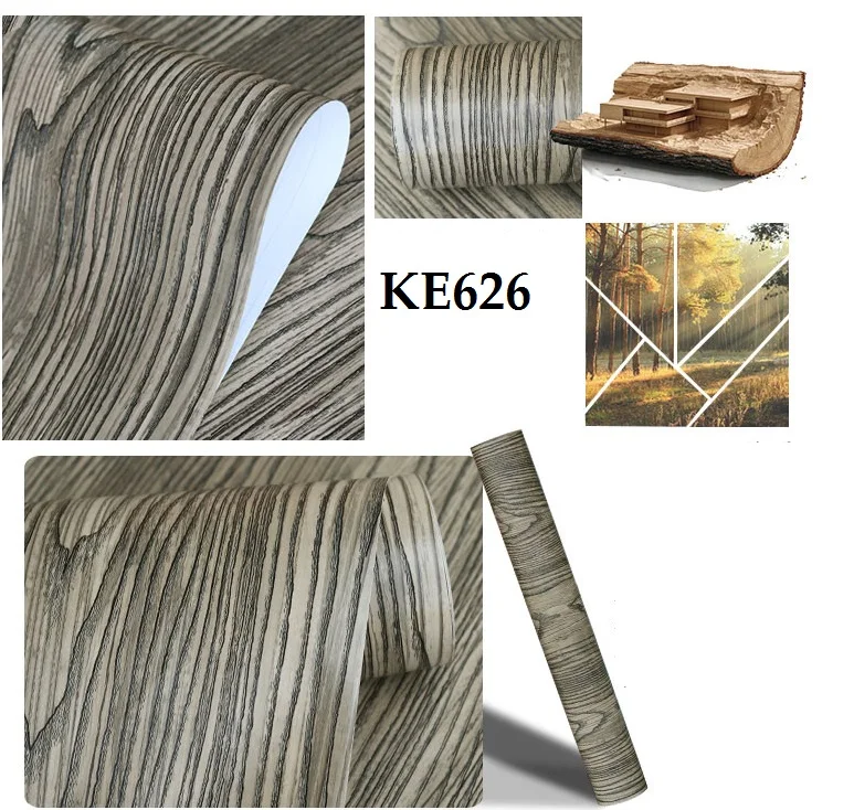 Топ Оптовая Продажа 0 6*5 м 3D Verisimilar коричневые деревянные обои самоклеящиеся ПВХ