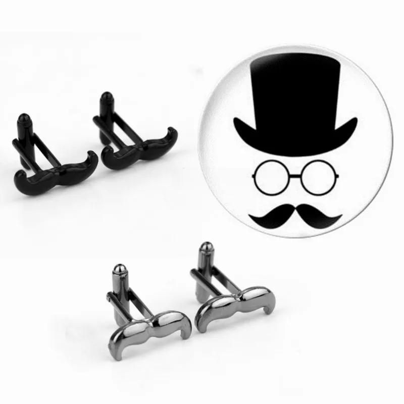 Забавные ювелирные изделия борода формы запонки Для женщин заколки для платья