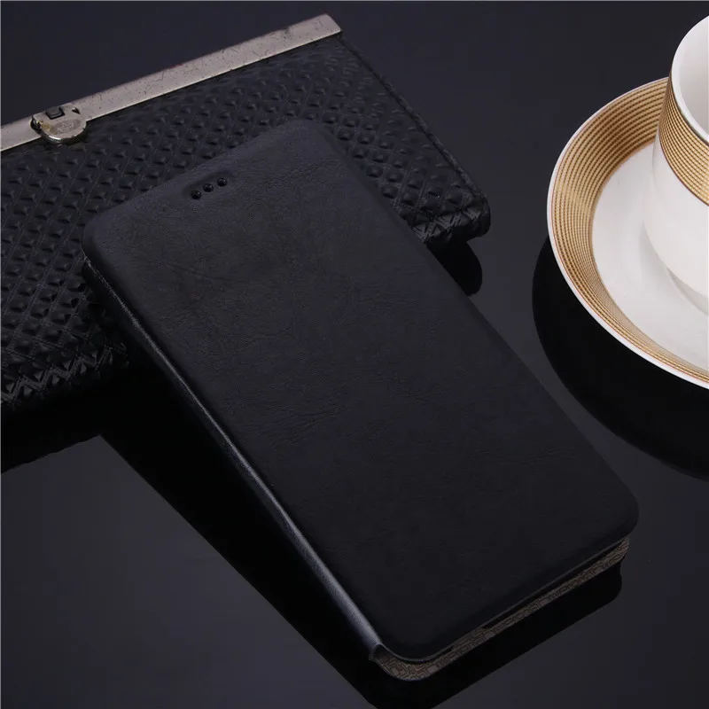 Для zte Blade A610 плюс Чехол 5,5 дюймовый кожаный задний Чехол+ силиконовый чехол для мобильного телефона чехол для zte A610+ A610plus защитный чехол-накладка с функцией сумка - Цвет: black