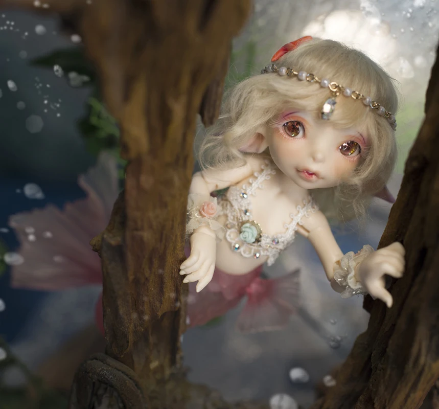 HeHeBJD 1/6 Mari Русалочка со спящим лицом свободные глаза бесплатная