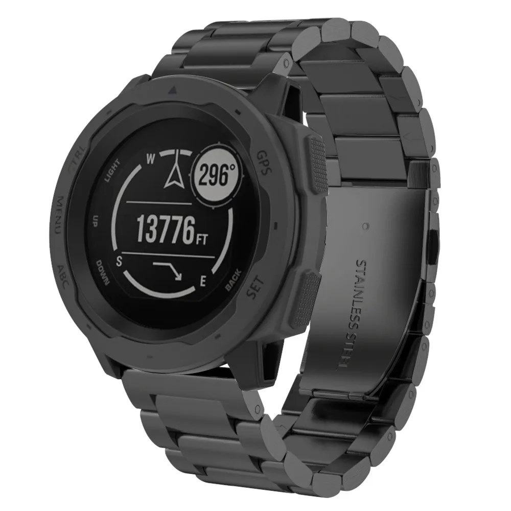 Сменные часы из нержавеющей стали ремешок браслет для Garmin Instinct Watachband Спортивные