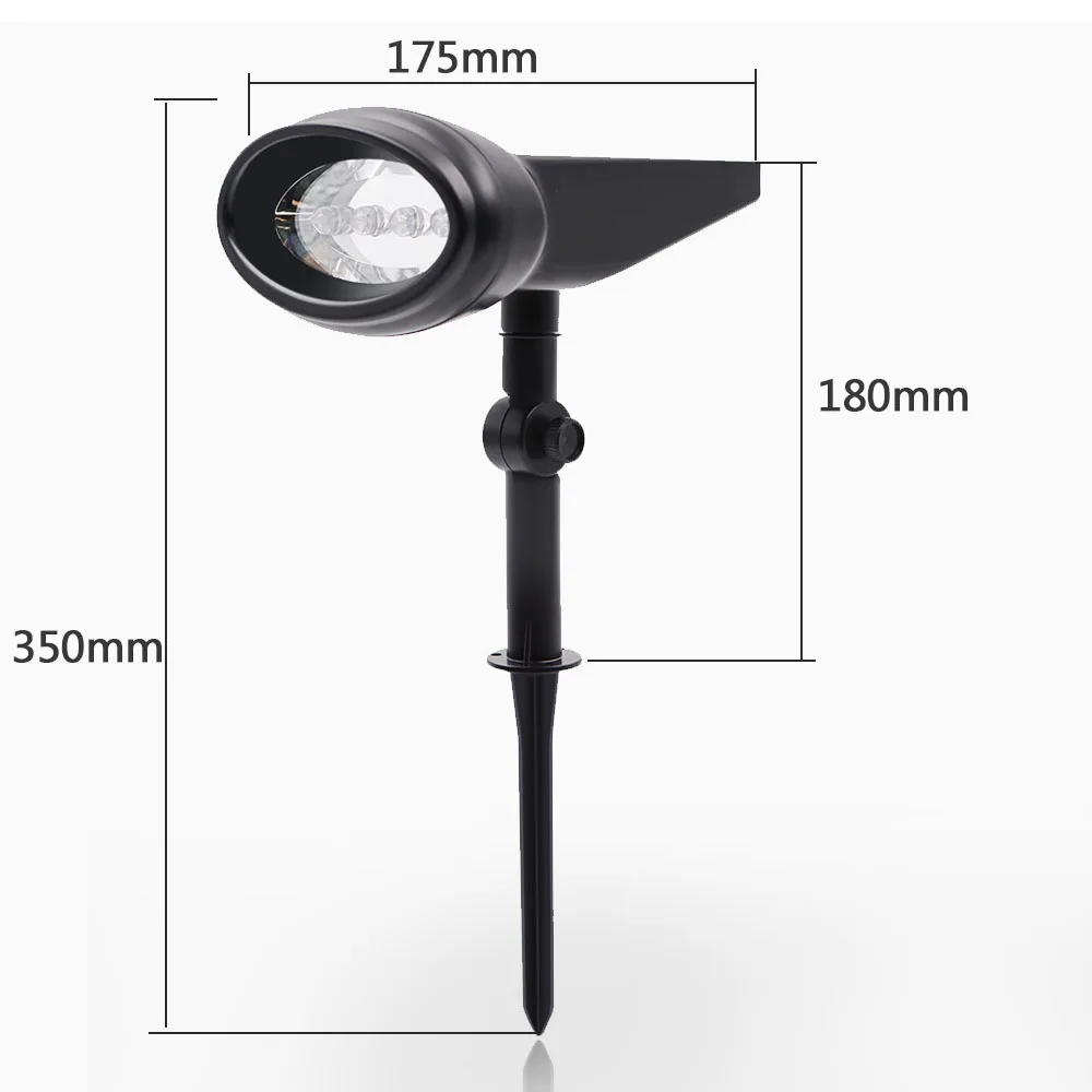 GUGI солнечная лужайка лампа прожектор интегрированная с солнечной панелью