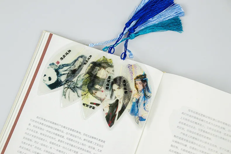 Mo dao zu shi в форме листа марки книг Водонепроницаемая прозрачная пластиковая Закладка из ПВХ красивая подарочная Закладка