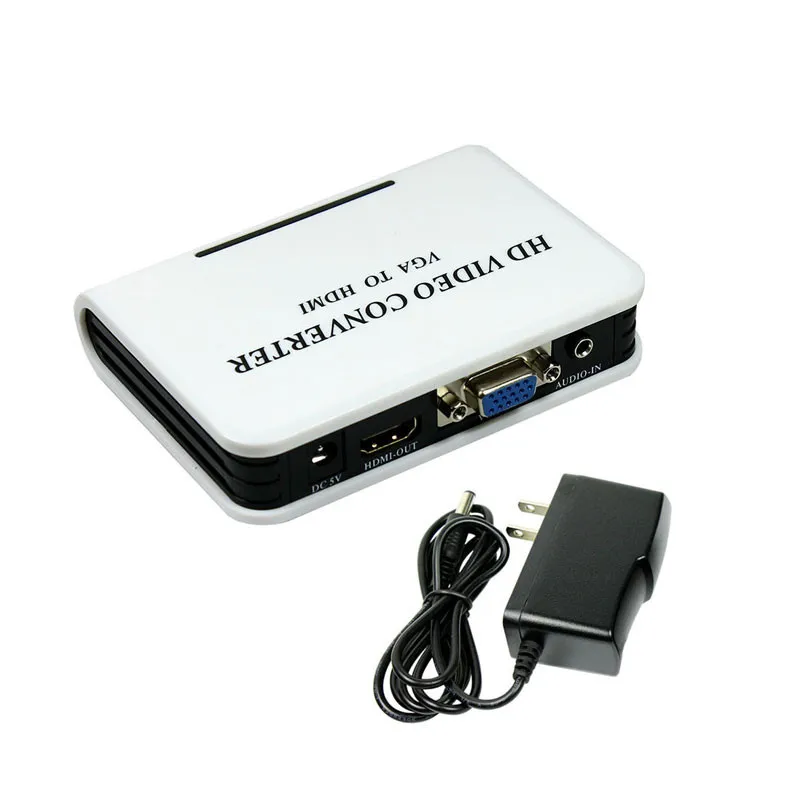 VGA-HDMI выход 1080P HD ТВ видео конвертер адаптер коробка цифро-аналоговый аудио для ПК