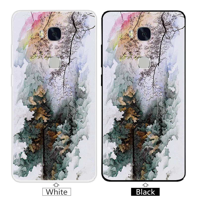 Мягкие силиконовые чехлы для Huawei Honor 5X полная защита задняя крышка со звездой 5 X X5