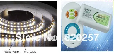 Бесплатная доставка новинка набор регулируемых полос CCT белый + теплый 5 м Катушка