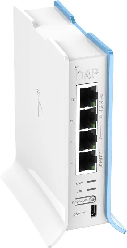 Mikrotik RB941-2nD-TC hAP Lite 32MB 4x10/100Mbps 2,4 Ghz 300 Mbps, 802.11b/g/n 2x2 OSL4 2,4G Wi-Fi роутер