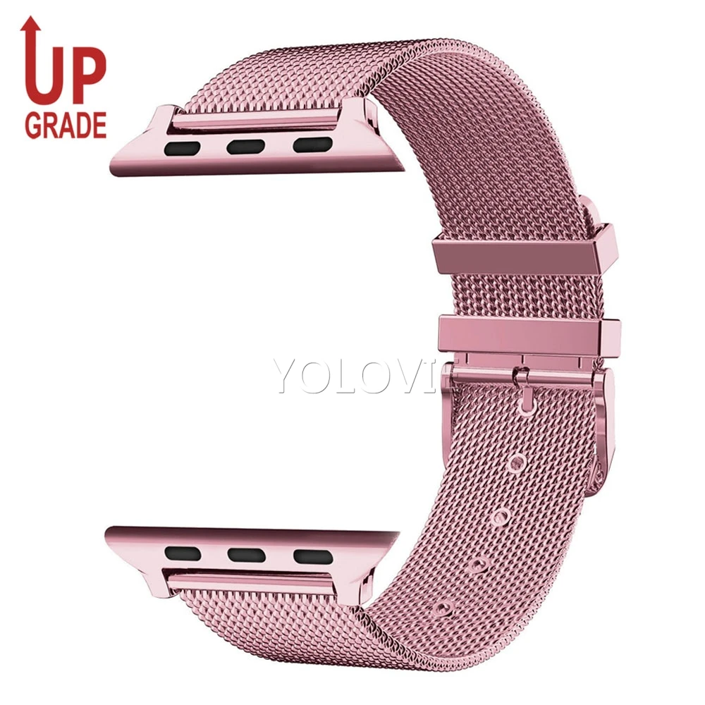 Metal Loop Stainless Steel iWatch Band With Classic Buckle Replacement Strap for Apple Watch Series 5/4/3/2/1 38 42 40 44mm | Аксессуары