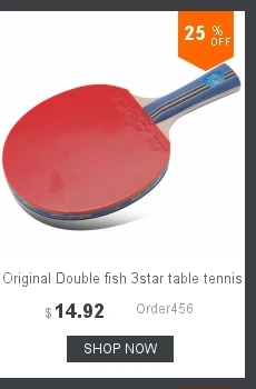 Двойной рыбы 3 звезды настольный теннис ракетка Летучая мышь pingpong весло Быстрая атака петля для начинающих игроков две стороны с резиной