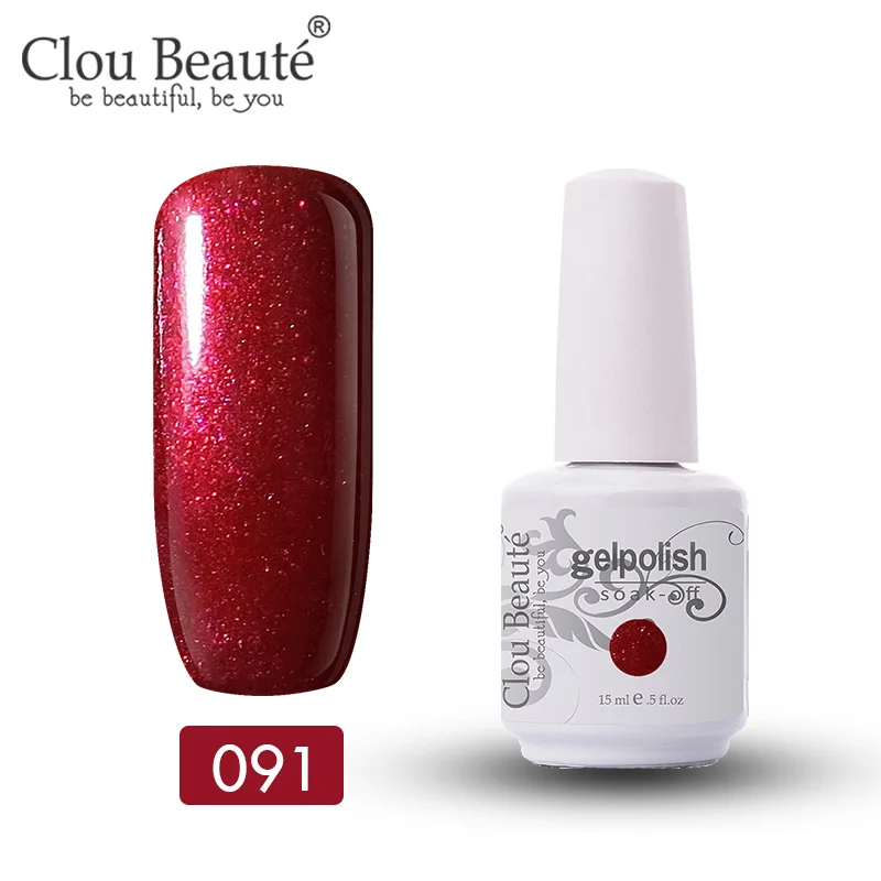 Clou Beaute Гель-лак для ногтей 15 мл полуперманентный УФ/светодиодный лак 47 цветов гель-краска для ногтей впитывающая белая слоновая кость грунтовка для ногтей - Цвет: 091