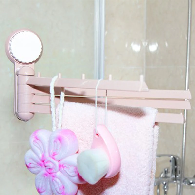 Настенный Полотенца держатель 4 поворотные бары ABS Для ванной стойка