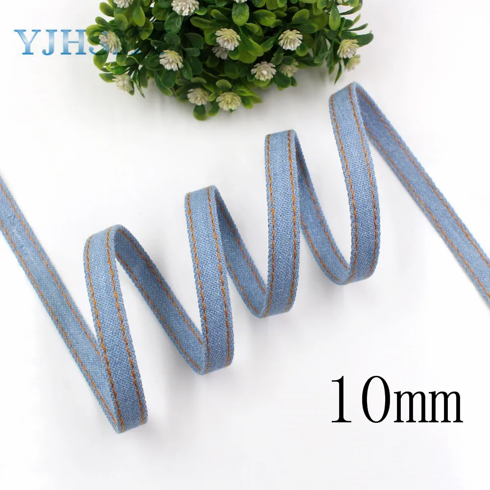 YJHSMY I-19218-373, 5 ярдов 3/" 1" 1-1/" двусторонний джемпер из джинсовой ткани, лента, аксессуары и украшения