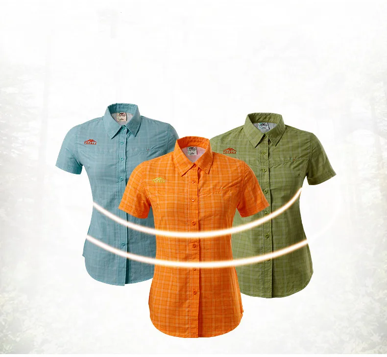 Topsky quick-drying breathable short sleeve lapel running T shirts coolmax slim cut women blouse chinlon hiking T-shirt camping | Спорт и