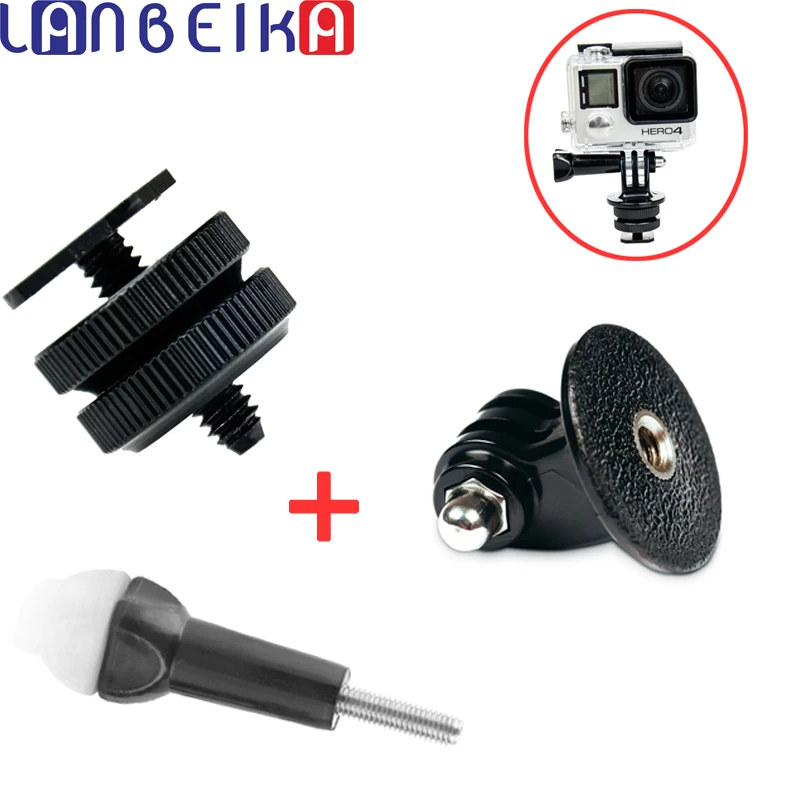 Штатив Горячий башмак LANBEIKA 1/4 дюйма + винт держатель адаптера для фотостудии Gopro 8 7