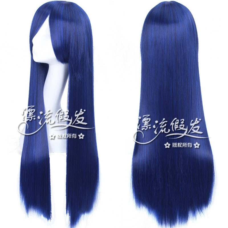 

Danganronpa Maizono Sayaka Cosplay Wigs for Women 100cm Long Straight Blue Heat Resistant Synthetic Hair Wig Female Universal