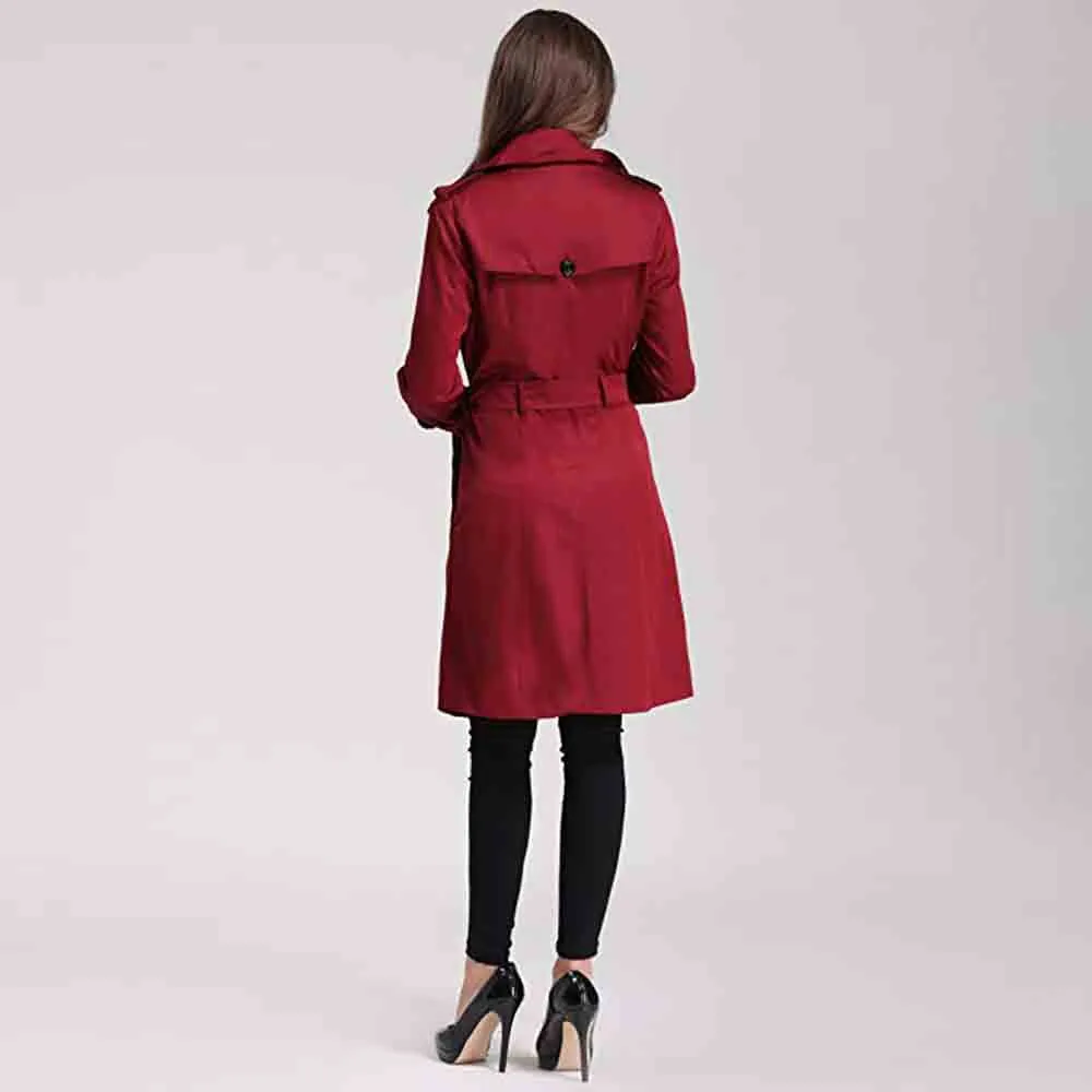 Пальто для женщин двубортное приталенное длинное зимнее пальто Casaco Feminino Abrigos Mujer Осенняя верхняя одежда FB