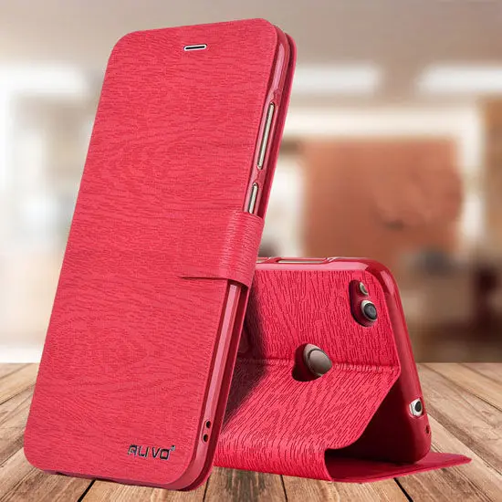 RED Huawei honor 8 lite чехол из искусственной кожи бизнес-серия флип-чехол для huawei honor 8 lite бренд alivo флип-чехол#0918 - Цвет: RED