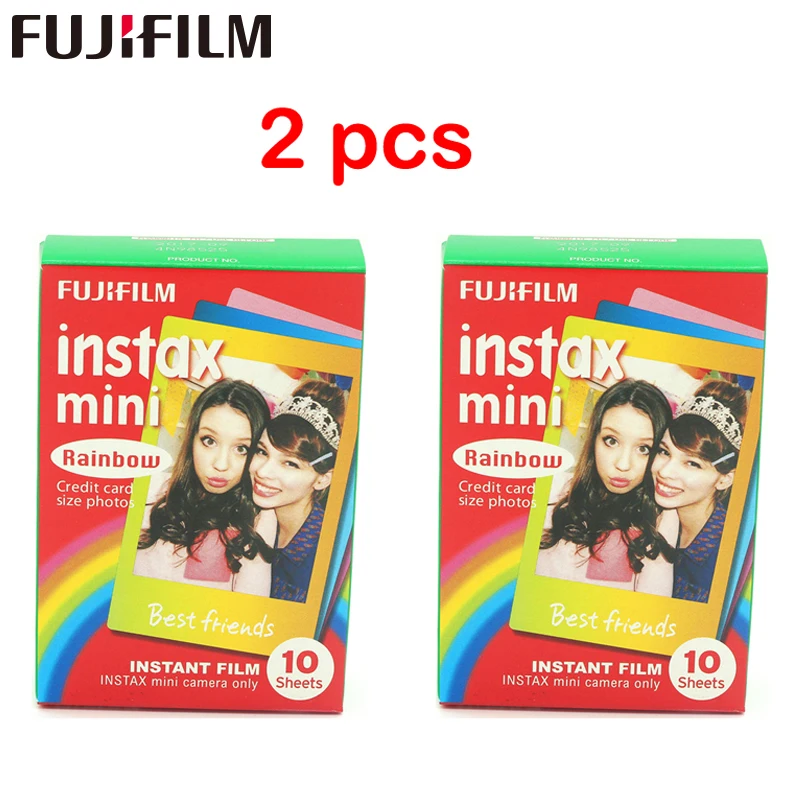 Оригинальная пленка для мгновенных снимков Fujifilm Instax Mini Rainbow 2 упаковки polaroid 11 9 7 7s 8