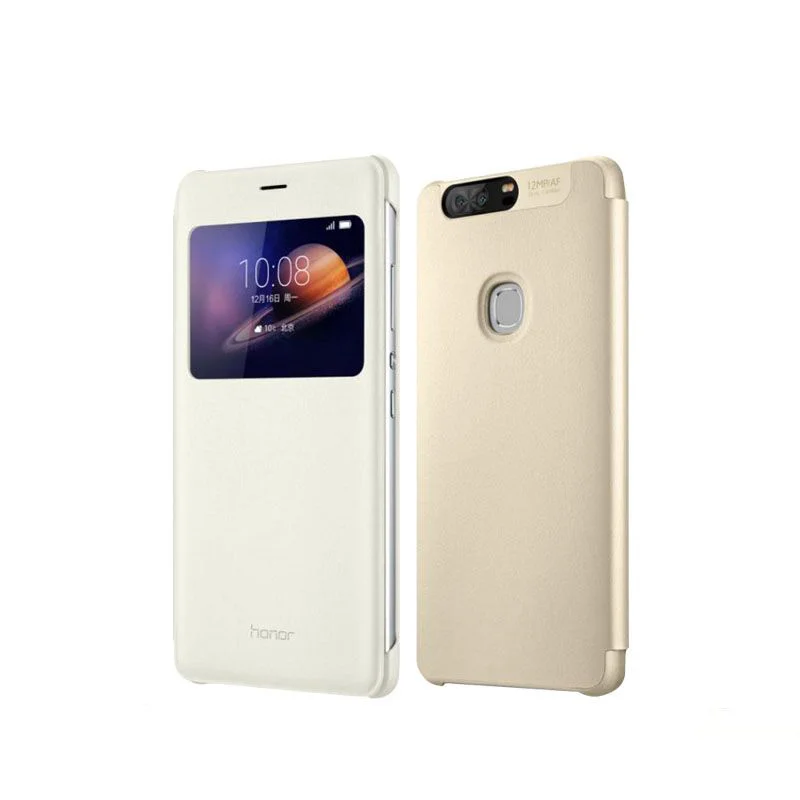 Оригинальный Официальный Смарт флип чехол Huawei Honor V8 с окошком для просмотра