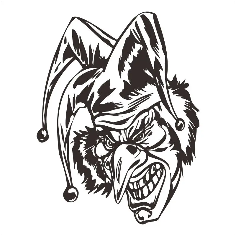 DCTAL клоун Наклейка на стену Цирк Клоун сравнению Jester Juggler карнавал положительный