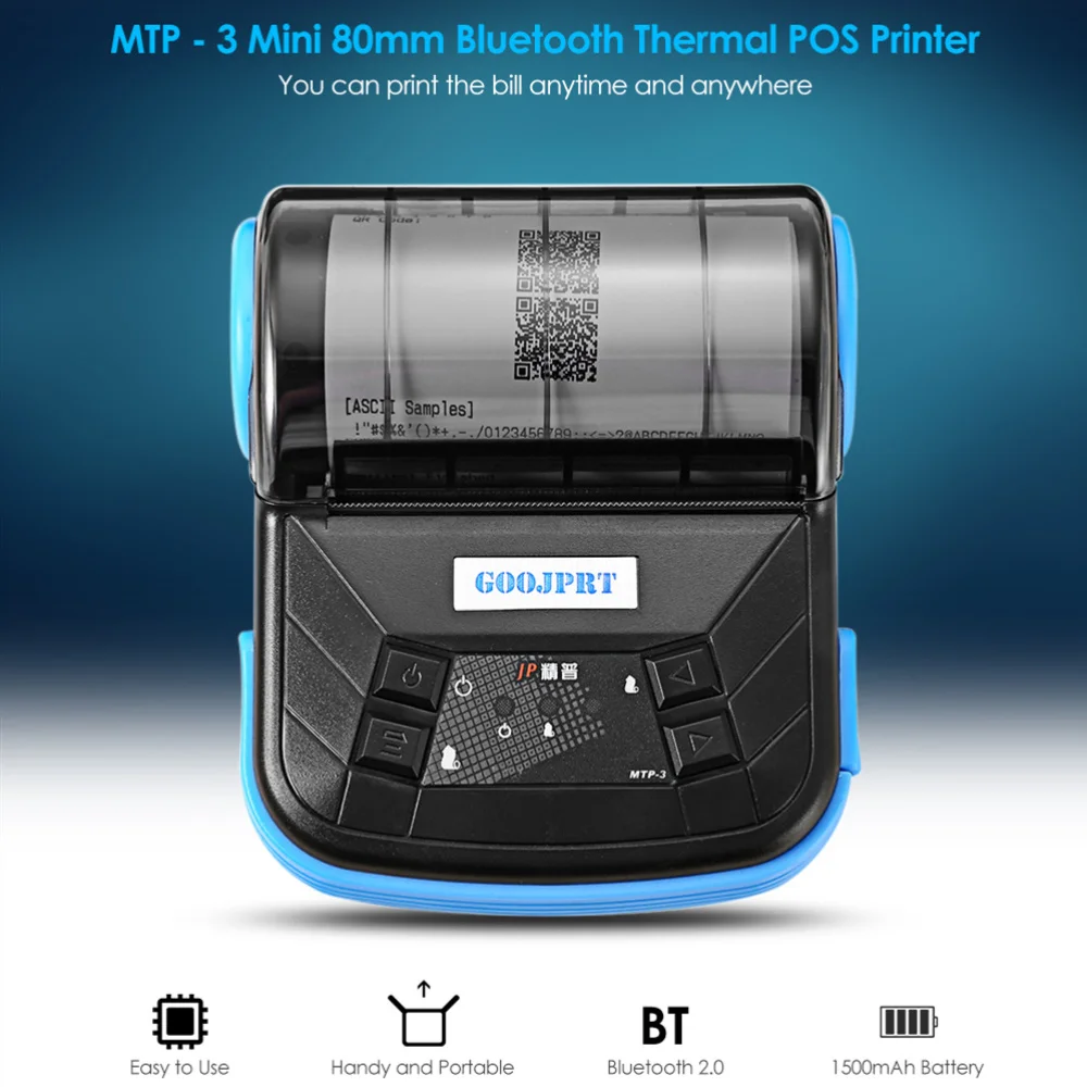 GOOJPRT MTP 3 портативный 80 мм Bluetooth термальный принтер изысканный легкий дизайн