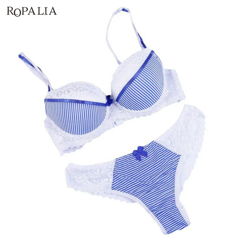 ROPALIA, Модный женский бюстгальтер, комплекты, кружевной комплект нижнего белья пуш-ап, женское нижнее белье, сексуальное женское белье