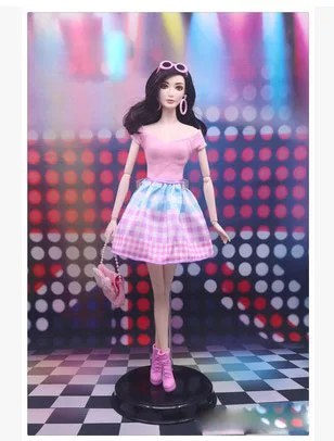 Одежда для кукол; платье; модные костюмы для кукол BB 1:6; BBI363 - Цвет: V a dress only