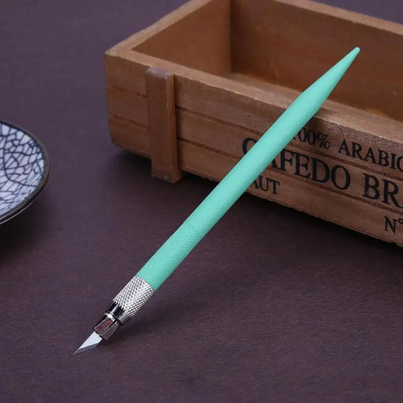 DIY перечисленных тонкой резьбой Ножи ручка в ручки резак гравировка по дереву Ножи ручка серьезнее инструмент с 12 шт. лезвия предметы для резки