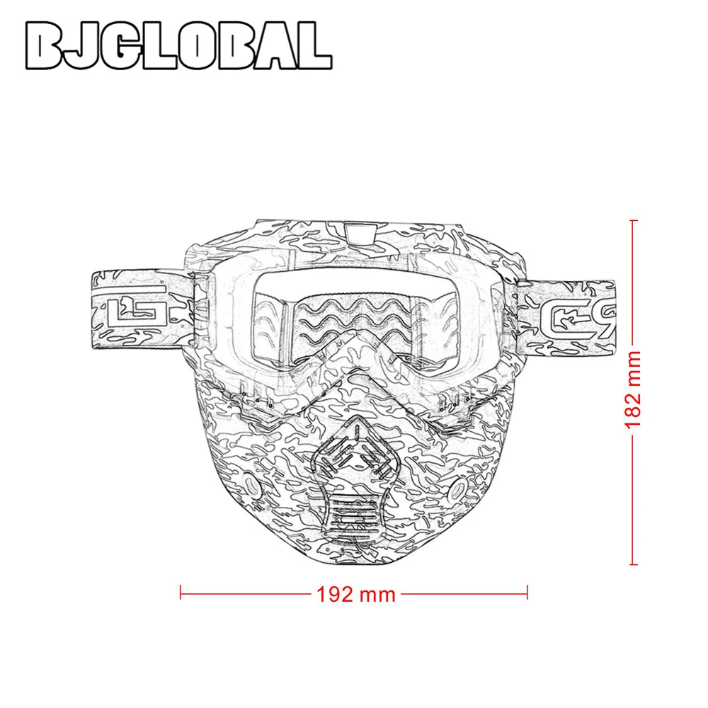 

2019 Moto MX Gafas Motocross Goggles Glasses Face Dust Mask Motorcycle Mouth Filter Vintage Goggle Dirt Bike Cross skiing Ski