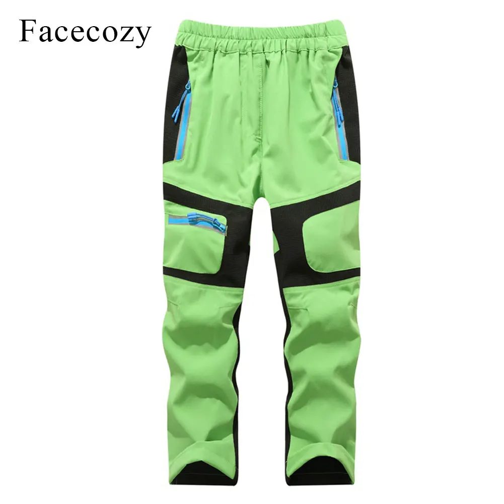 Facecozy, новые детские летние спортивные штаны для улицы, быстросохнущие тонкие дышащие штаны, студенческие штаны для мальчиков и девочек - Цвет: Candy Green