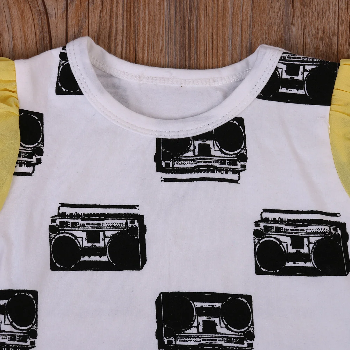 2017 Лето Печатных Новорожденного Девушки Одежду С Коротким Рукавом Хлопка