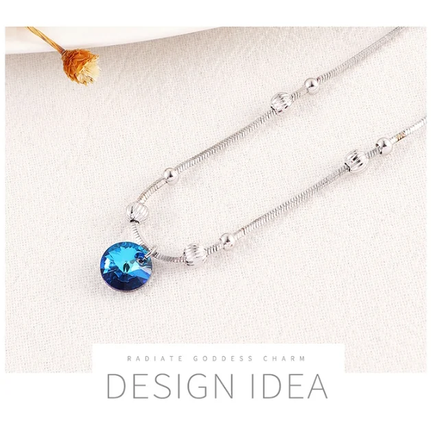 Роскошные Кристаллы от Swarovski браслет серебристый цвет регулируемый круглый шарм