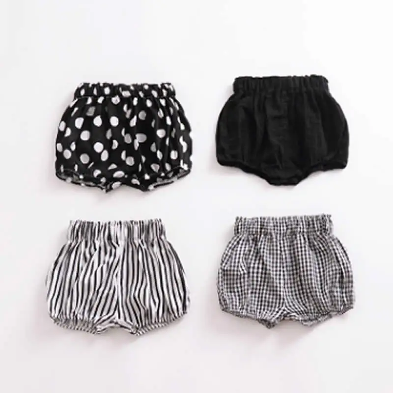 Newborn Baby Bloomers Shorts Boy PP Pants Cotton Triangle Solid Dot Striped Print Toddler Girl Summer Trousers ins | Детская одежда и