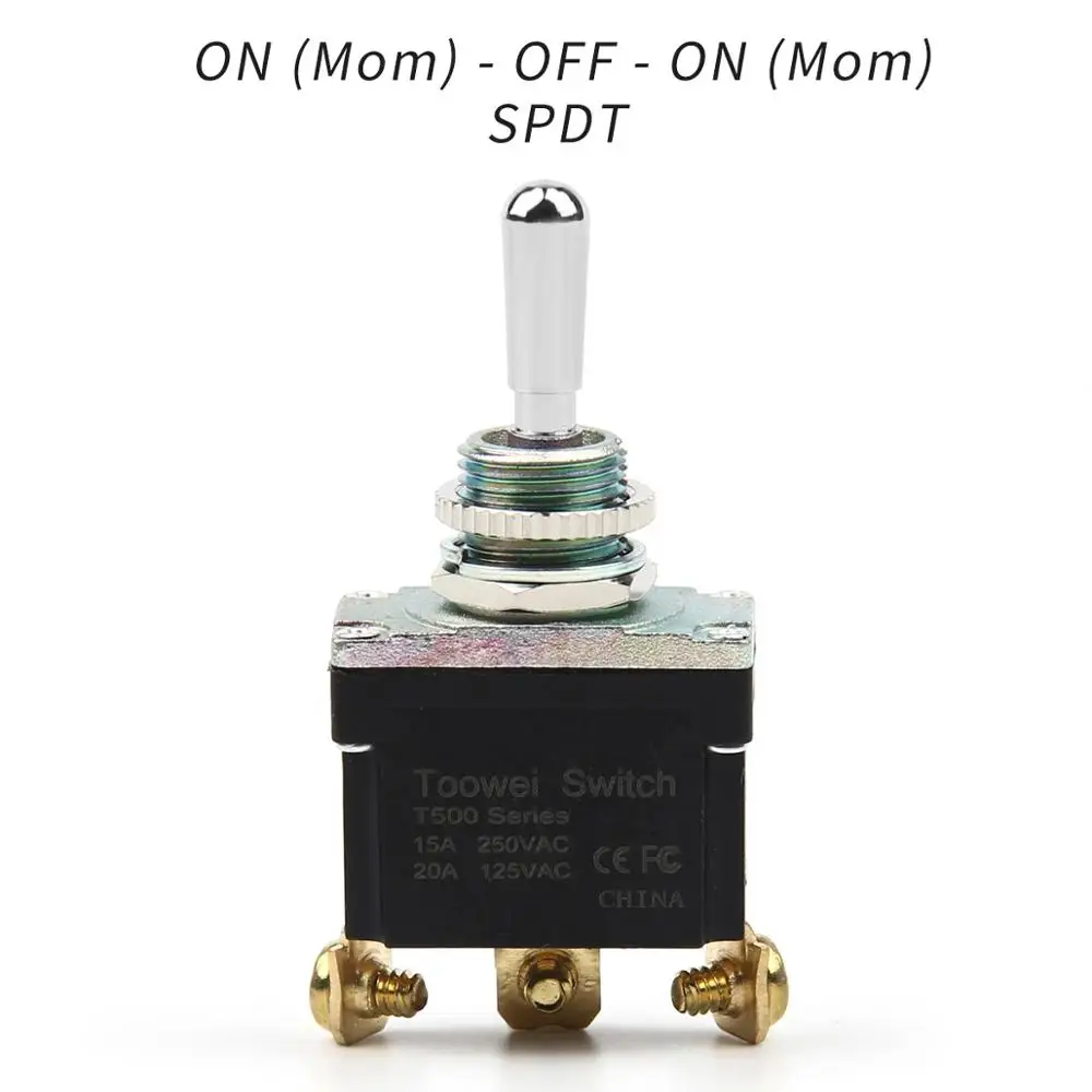 3P ON(Mom-OFF-ON(Mom ВКЛ-ВЫКЛ-ВКЛ полный тип мгновенный винтовой переключатель spst SPDT DPST DPDT IP67 Rohs CE FCC EMC сертификат - Цвет: 3P ON(Mom-OFF-ON(Mom