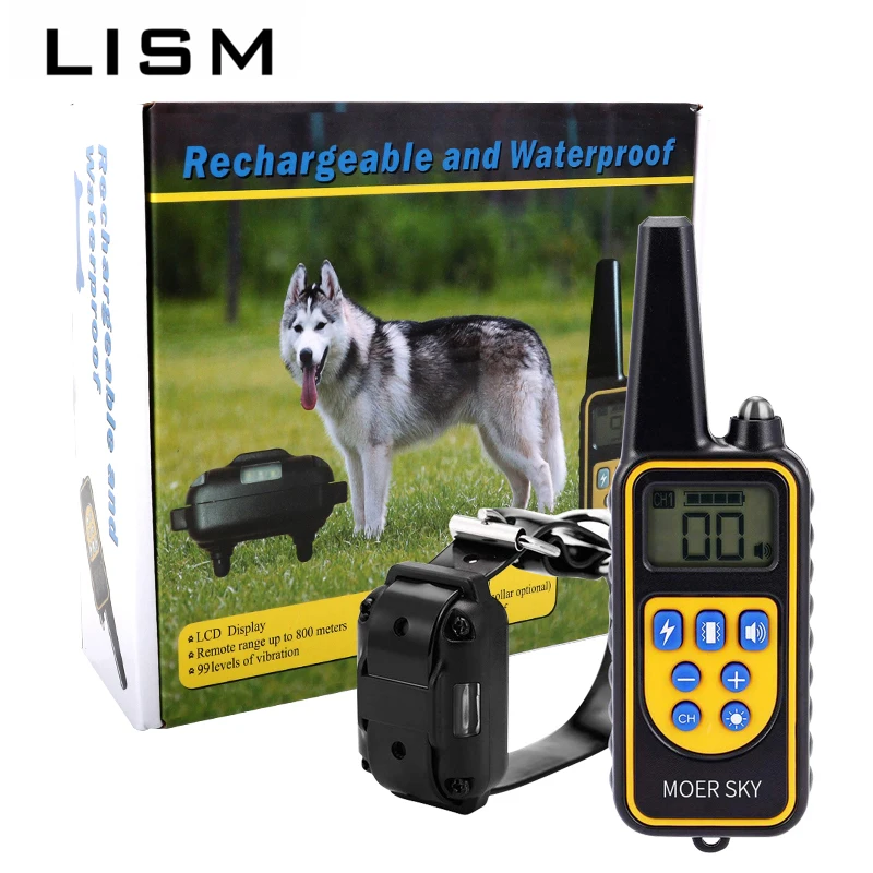 Электрический ограничитель лая 1000 м перезаряжаемый ошейник для дрессировки