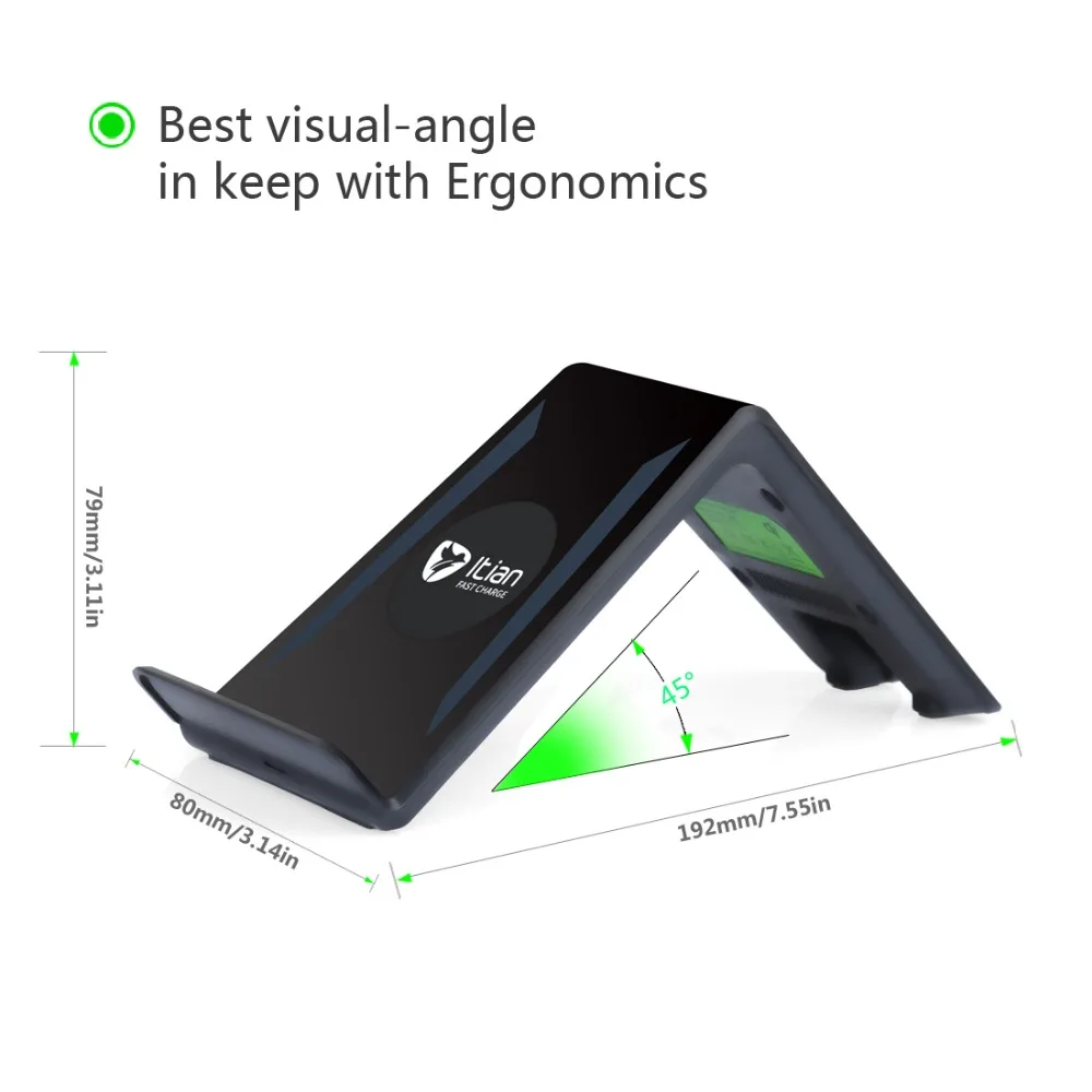 Быстрое беспроводное зарядное устройство Itian Qi для iPhone 8 X Samsung Note8/S8/S8 + S6 edge