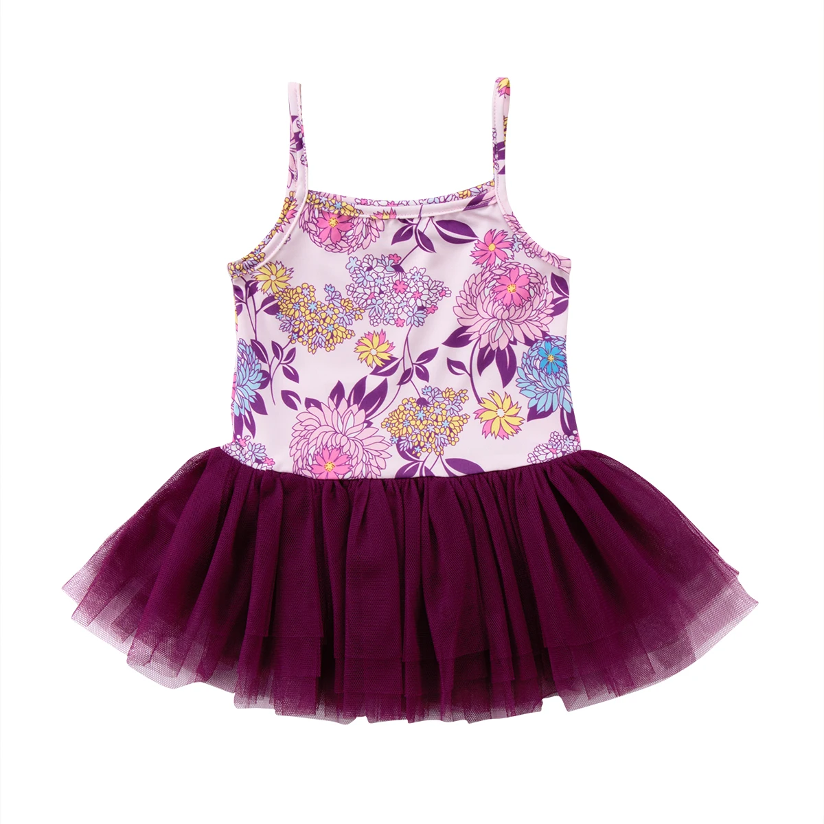 2019 New Brand Kids Baby Girl Sleeveless Flower Princess Lace Tulle Dress Party Sundress Summer Clothes 6M-5T | Детская одежда и