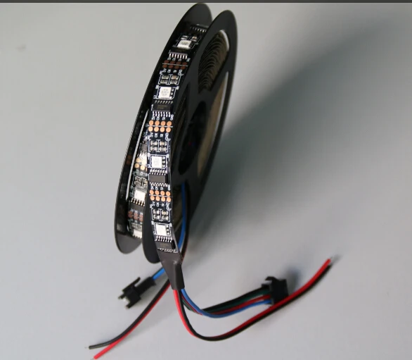 5 м WS2801 5050 RGB Мечта цветная светодиодная лента индивидуально Адресуемая DC5V ws2801 ic 32