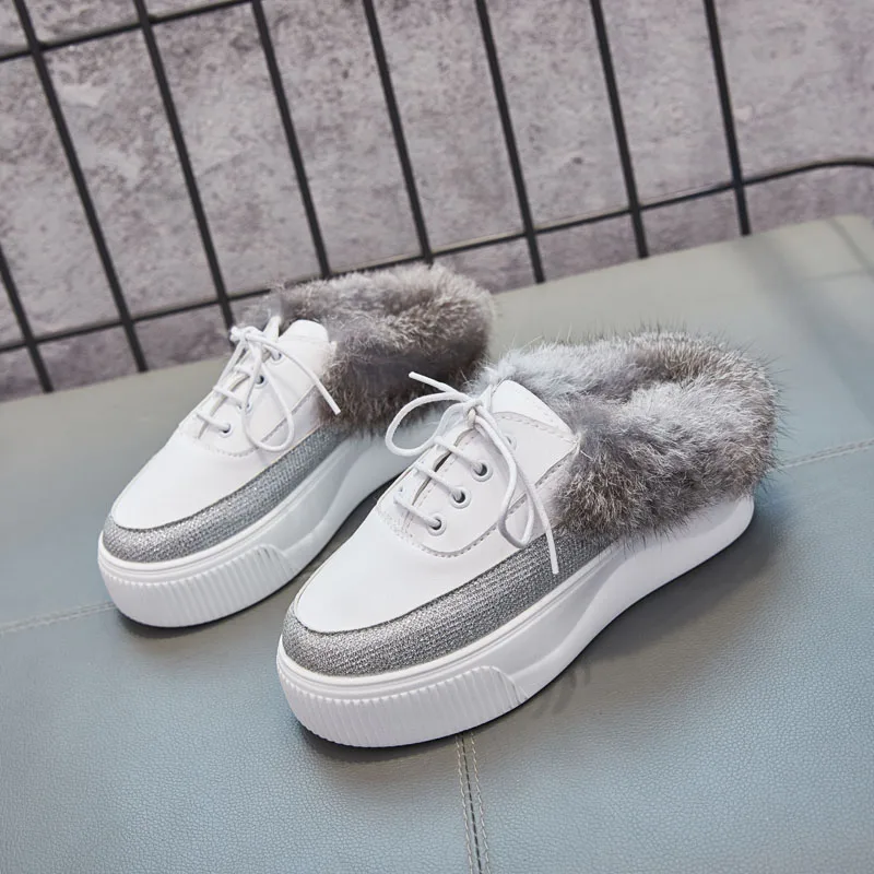 2018 Новый Осень Женские белые туфли на плоской подошве супер мило натуральным