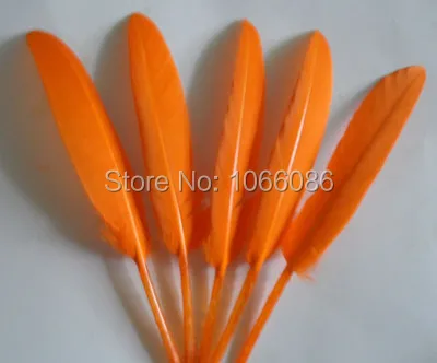 

Hot Sale! 1000pcs/lot 10-12cm Orange Dyed Loose Goose Feathers DIY duck feather Free shipping