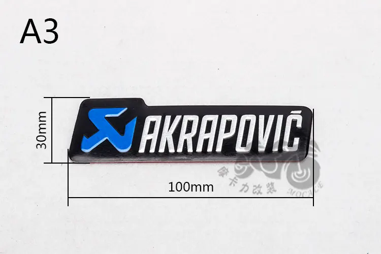 akrapovic blue Мото rcycle akrapovic выхлопная труба скутер глушитель наклейка на трубу аксессуары sc ar tubo escape moto протектор mivv CBR YZF ttr 3 м сплав - Цвет: akrapovic blue