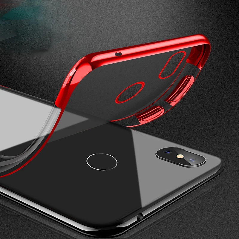 Luxury Plating Soft Cases for Xiaomi Mi 6X A2 Case Transparent Siliocone Cover Bumper Mi6X MiA2 5.99'' Funda |