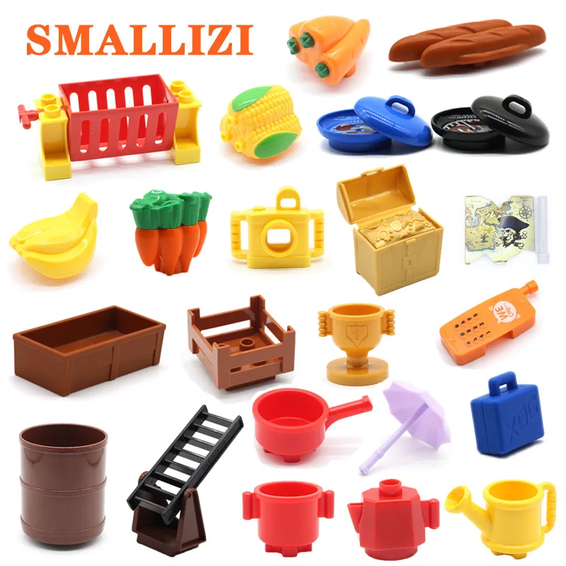 Большие строительные блоки аксессуар хлеб овощи плод редиса тарелка зонтик