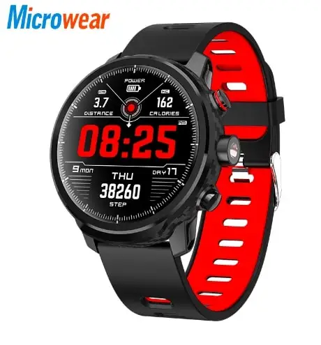 Microwear L5 Смарт-часы монитор сердечного ритма IP68 Водонепроницаемый Bluetooth |
